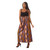 African Print Dot Pattern Long Skirt