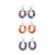 Set Of 3 Beaded Zulu Earrings