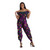 Purple Peacock Off-Shoulder Jumpsuit