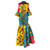 African-Made Multi-Color Peacock Gown