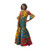 African-Made Multi-Color Peacock Gown