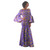 Purple Peacock Off-Shoulder Dress