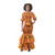 African Shell Print Elastic Skirt Set