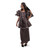 Dark Brown Brocade Pleated Skirt Set