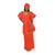 Buy Dark Orange Brocade Lace Skirt Set