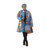 Umbrella Jacket: African Print - Trq/Ora