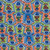 Blue/Orange/Green African Print Fabric