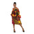 Buy African Print Smocking Dress: Red/Ora A