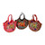 Set Of 3 Embroidered Elephant Print Bags