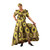 Olive & Yellow Sunflower Ruffled Dress