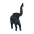 Wood Elephant - Black