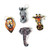 Leather Safari Animal Key Chain ASSORTED