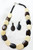 Oval Ivory & Umber Bone Necklace Set