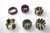 Set Of 6 Wooden Elastic Bracelets : A
