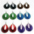 Set Of 12 Colorful Peacock Earrings