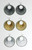 Set Of 12 Metallic Peacock Earrings