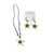 Set Of 12 Flower Cowry Necklace/Earrings