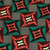 Green & Red African Print Fabric: 6 Yds