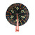 Black African Print Folding Fan