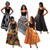 Set Of 5 African Print Wrap Skirts