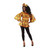 Kente #2 Bell Sleeve Peplum Top