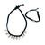 Black Cowrie Shell Choker & Bracelet Set - 1