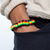 Set Of 12 Ghanaian Rasta Beaded Bracelets