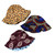 Bargain Set of 3 Reversible African Print Hats - ASSORTED