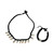 Black Cowrie Shell Choker & Bracelet Set