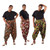 Set of 3 Drawstring Drop-crotch Pants - ASSORTED