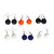 Set of 6 Beaded Orb Earrings - ASSORTED