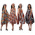 Set Of 4 Ankara Print Umbrella Dresses