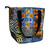 Padded Leather-Bottom African Print Bag