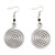 Kenyan Silver Spiral Earrings - LARGE