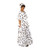 White & Black 2-Piece Wrap-Top Palazzo Set - Free Size