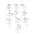 Set Of 10 Mini Ankh Charms