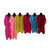 Set of 6 Bargain Chiffon Kaftans - solid colors - ASSORTED