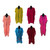 Set of 6 Bargain Chiffon Kaftans - solid colors - ASSORTED