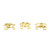 Set of 3 Kenyan Double-Cowrie Brass Cuff Bracelets - ASSORTED