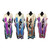 Set of 4 African Woman Print Kaftans - ASSORTED