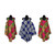Set of 3 Ankara Print Umbrella Dresses - ASSORTED