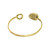 Set of 3 Kenyan Embedded Cowrie and Ring Brass Bracelets - ASSORTED