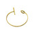Set of 3 Kenyan Ring and Bar Brass Bracelets - ASSORTED