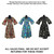 Bargain Set of 3 Ankara Print Smocked Top Dresses - ASSORTED
