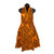 Sleeveless Ankara Print 3-Button Dress - ONE SIZE