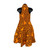 Sleeveless Ankara Print 3-Button Dress - ONE SIZE