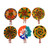 Bargain Set Of 6 Folding Fans - ASSORTED