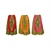 Bargain Set of 3 Dashiki Print Elastic Waist Skirts - ASSORTED