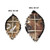 Authentic Kenyan Hide Shield - Black/White - Small
