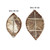 Authentic Kenyan Hide Shield - Brown/White - Small